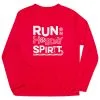 Men's Running Long Sleeve Performance Tee - Run On Holiday Spirit -goneforarun Sales 2023 tr 42872 RED FLAT