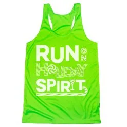 Women's Racerback Performance Tank Top - Run On Holiday Spirit -goneforarun Sales 2023 tr 42880 LIME MAIN
