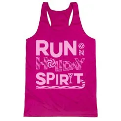 Women's Racerback Performance Tank Top - Run On Holiday Spirit -goneforarun Sales 2023 tr 42880 PINK MAIN
