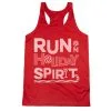 Women's Racerback Performance Tank Top - Run On Holiday Spirit