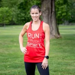 Women's Racerback Performance Tank Top - Run On Holiday Spirit -goneforarun Sales 2023 tr 42880 RED MODEL