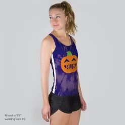 Women's Performance Tank Top - Pumpkin Run Tie-Dye -goneforarun Sales 2023 tr 42887 MODELFRONT