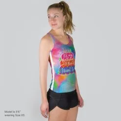Women's Performance Tank Top - It's My Birthday And I'll Run If I Want To Watercolor -goneforarun Sales 2023 tr 42926 MODELFRONT