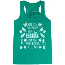 Flowy Racerback Tank Top - Fall Running -goneforarun Sales 2023 tr 42959 GREEN MAIN
