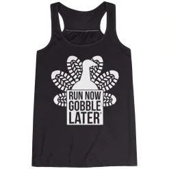 Flowy Racerback Tank Top - Thanksgiving Run -goneforarun Sales 2023 tr 42962 BLACK MAIN