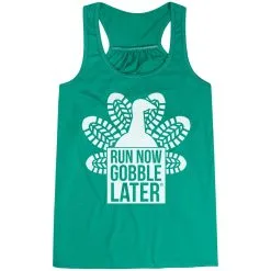 Flowy Racerback Tank Top - Thanksgiving Run -goneforarun Sales 2023 tr 42962 GREEN MAIN