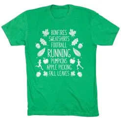 Running Short Sleeve T- Shirt - Fall Running -goneforarun Sales 2023 tr 42971 GREEN FLAT