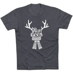 Running Short Sleeve T- Shirt - Run Deer -goneforarun Sales 2023 tr 42973 CHARCOAL FLAT