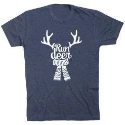 Running Short Sleeve T- Shirt - Run Deer -goneforarun Sales 2023 tr 42973 NAVY FLAT