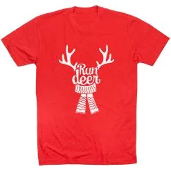 Running Short Sleeve T- Shirt - Run Deer -goneforarun Sales 2023 tr 42973 RED FLAT