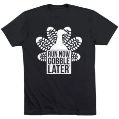 Running Short Sleeve T- Shirt - Thanksgiving Run -goneforarun Sales 2023 tr 42974 BLACK FLAT