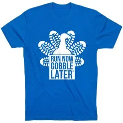 Running Short Sleeve T- Shirt - Thanksgiving Run -goneforarun Sales 2023 tr 42974 ROYAL FLAT