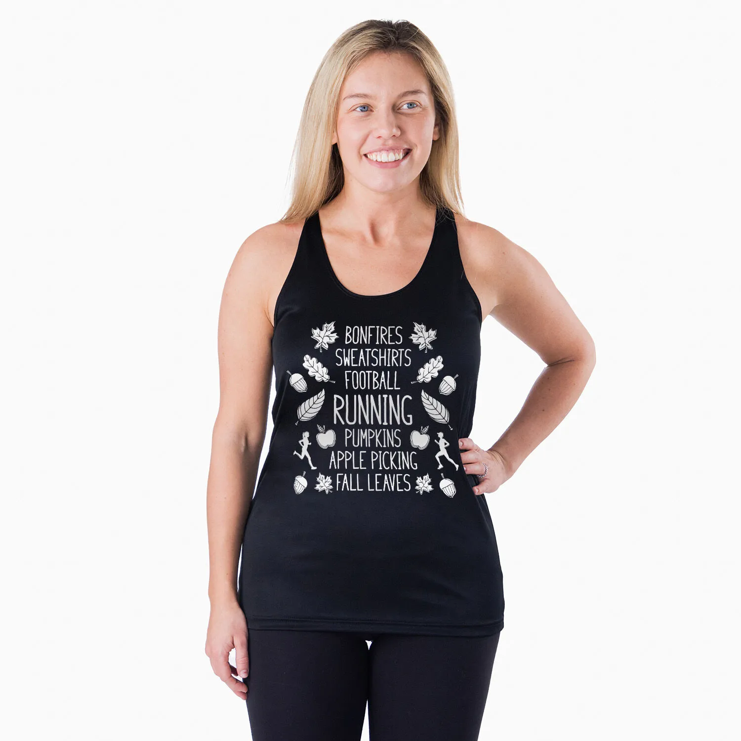 Women's Racerback Performance Tank Top - Fall Running 4 Women's Racerback Performance Tank Top - Fall Running - Image 2
