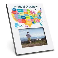 Scratch Off Frame - States I've Run -goneforarun Sales 2023 tr 43174 SCRATCHED