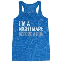 Flowy Racerback Tank Top - I'm A Nightmare Before A Run® Bold -goneforarun Sales 2023 tr 43203 BLUE MAIN