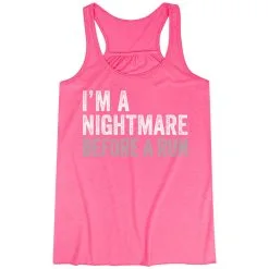 Flowy Racerback Tank Top - I'm A Nightmare Before A Run® Bold -goneforarun Sales 2023 tr 43203 PINK MAIN