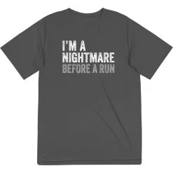 Men's Running Short Sleeve Tech Tee - I'm A Nightmare Before A Run® Bold -goneforarun Sales 2023 tr 43211 GRAPHITE FLAT