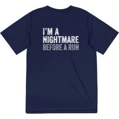 Men's Running Short Sleeve Tech Tee - I'm A Nightmare Before A Run® Bold