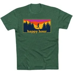 Running Short Sleeve T-Shirt - Happy Hour -goneforarun Sales 2023 tr 43216 FORESTGREEN FLAT