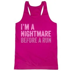 Women's Racerback Performance Tank Top - I'm A Nightmare Before A Run® Bold -goneforarun Sales 2023 tr 43231 PINK MAIN