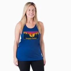 Women's Racerback Performance Tank Top - Happy Hour -goneforarun Sales 2023 tr 43232 ROYAL FEMALE