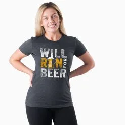 Women's Everyday Runners Tee - Will Run For Beer -goneforarun Sales 2023 tr 43262 CHARCOAL MODEL