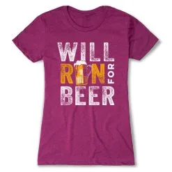 Women's Everyday Runners Tee - Will Run For Beer -goneforarun Sales 2023 tr 43262 LUSHBERRY