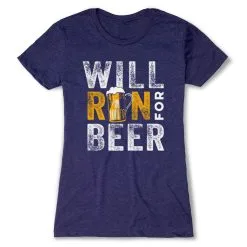 Women's Everyday Runners Tee - Will Run For Beer -goneforarun Sales 2023 tr 43262 STORMINDIGO