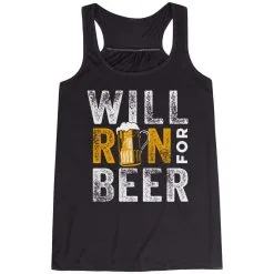 Flowy Racerback Tank Top - Will Run For Beer -goneforarun Sales 2023 tr 43263 BLACK MAIN