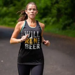 Women's Racerback Performance Tank Top - Will Run For Beer -goneforarun Sales 2023 tr 43269 BLACK MODEL