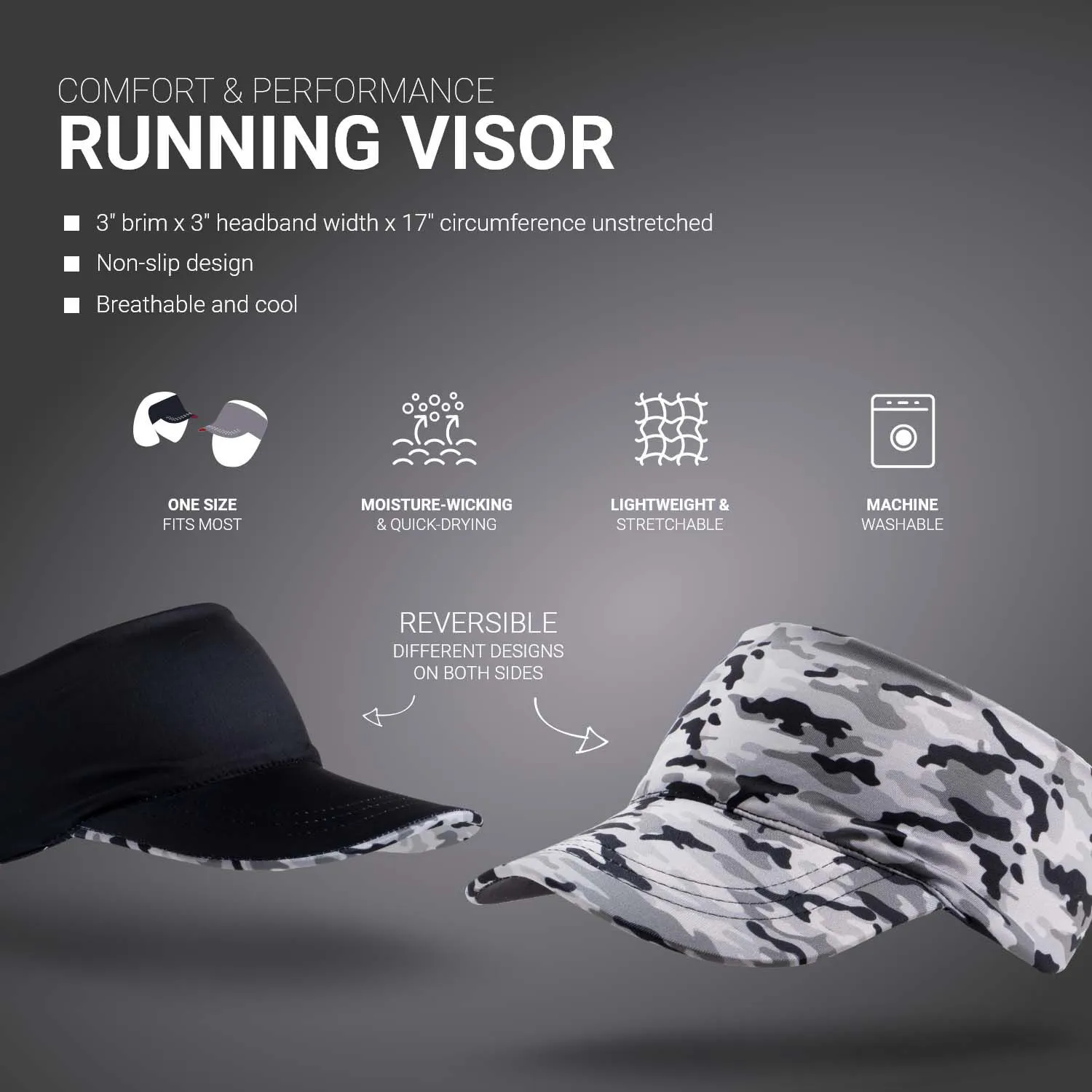 Running Comfort Performance Visor - Camo 4 Running Comfort Performance Visor - Camo - Image 2