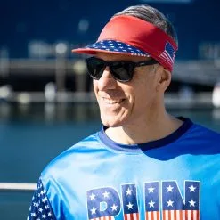 Running Comfort Performance Visor - Red, White & Blue -goneforarun Sales 2023 tr 43290 LIFESTYLE MALE 3