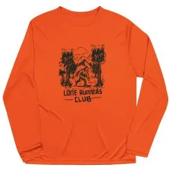 Men's Running Long Sleeve Performance Tee - Lone Runners Club -goneforarun Sales 2023 tr 43294 ORANGE FLAT
