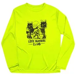 Men's Running Long Sleeve Performance Tee - Lone Runners Club -goneforarun Sales 2023 tr 43294 SAFETYYELLOW FLAT