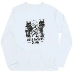 Men's Running Long Sleeve Performance Tee - Lone Runners Club -goneforarun Sales 2023 tr 43294 WHITE FLAT