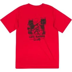 Men's Running Short Sleeve Performance Tee - Lone Runners Club -goneforarun Sales 2023 tr 43295 RED FLAT