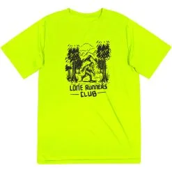 Men's Running Short Sleeve Performance Tee - Lone Runners Club -goneforarun Sales 2023 tr 43295 SAFETYYELLOW FLAT