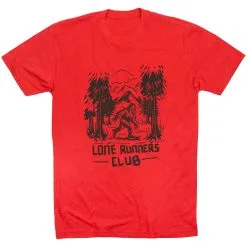 Running Short Sleeve T- Shirt - Lone Runners Club 28 Running Short Sleeve T- Shirt - Lone Runners Club -goneforarun Sales 2023 tr 43296 RED FLAT