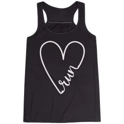 Flowy Racerback Tank Top - Run With Love -goneforarun Sales 2023 tr 43303 BLACK MAIN