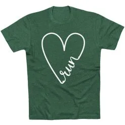 Running Short Sleeve T- Shirt - Run With Love -goneforarun Sales 2023 tr 43304 FORESTGREEN FLAT