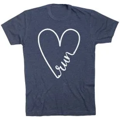 Running Short Sleeve T- Shirt - Run With Love -goneforarun Sales 2023 tr 43304 NAVY FLAT