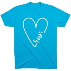 Running Short Sleeve T- Shirt - Run With Love -goneforarun Sales 2023 tr 43304 TURQUOISE FLAT