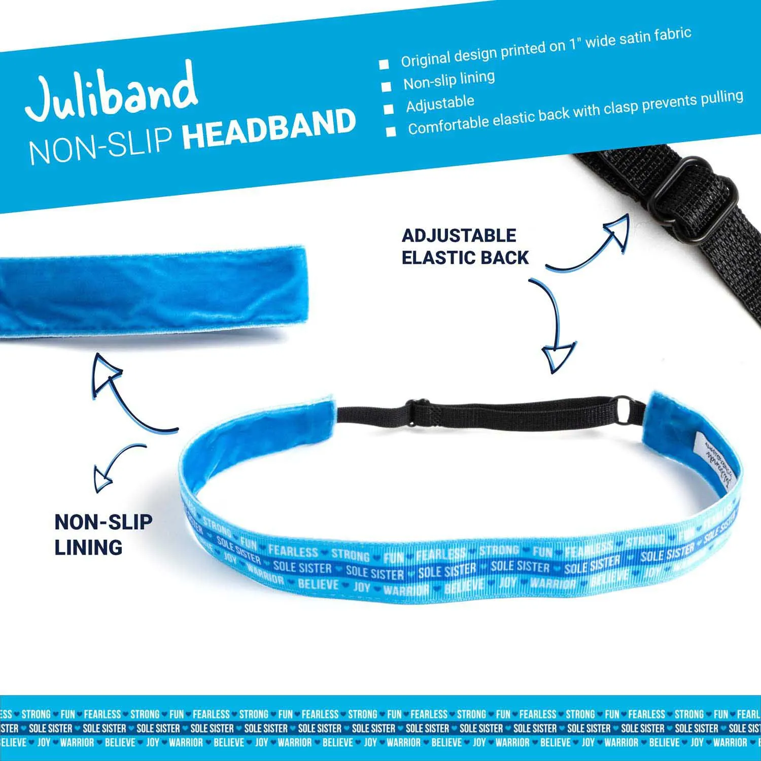 Athletic Juliband Non-Slip Headband - Sole Sister 4 Athletic Juliband Non-Slip Headband - Sole Sister - Image 2
