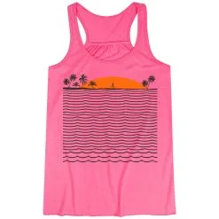 Running Flowy Racerback Tank Top - Chasing Sunsets