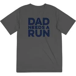 Men's Running Short Sleeve Performance Tee - Dad Needs A Run -goneforarun Sales 2023 tr 43438 GRAPHITE MAIN