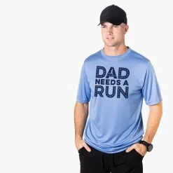 Men's Running Short Sleeve Performance Tee - Dad Needs A Run -goneforarun Sales 2023 tr 43438 LIGHTBLUE MODEL M GFAR