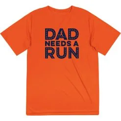 Men's Running Short Sleeve Performance Tee - Dad Needs A Run -goneforarun Sales 2023 tr 43438 ORANGE MAIN