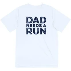Men's Running Short Sleeve Performance Tee - Dad Needs A Run -goneforarun Sales 2023 tr 43438 WHITE MAIN
