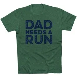 Running Short Sleeve T-Shirt - Dad Needs A Run -goneforarun Sales 2023 tr 43439 FORESTGREEN FLAT