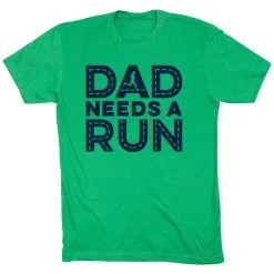 Running Short Sleeve T-Shirt - Dad Needs A Run -goneforarun Sales 2023 tr 43439 GREEN FLAT